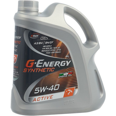 Масло моторное G-Energy Synthetic Active 5w40 синт 4л фото в интернет-магазине Авто-Энерджи