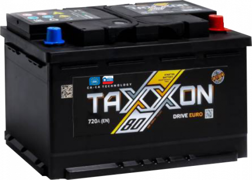 Аккумулятор TAXXON DRIVE EURO 80 о.п. старт. ток 720 А L4 корпус 