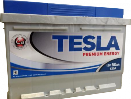 Аккумулятор TESLA Premium 60 п.п. старт. ток 620 А L2 корпус